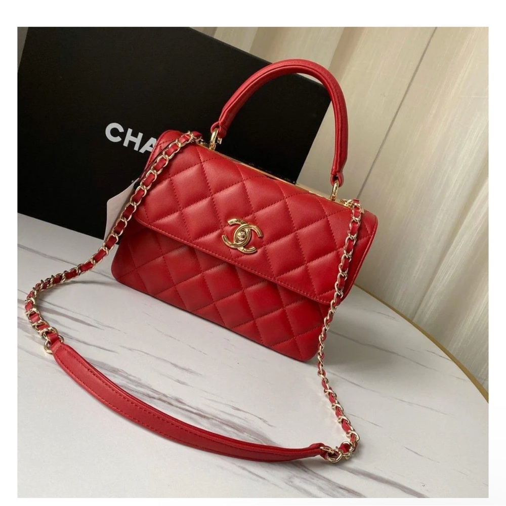 Chanel Red Top Handle